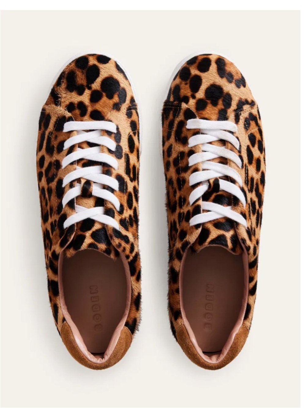 Boden Leopard Print Women’s Sneakers - Brown